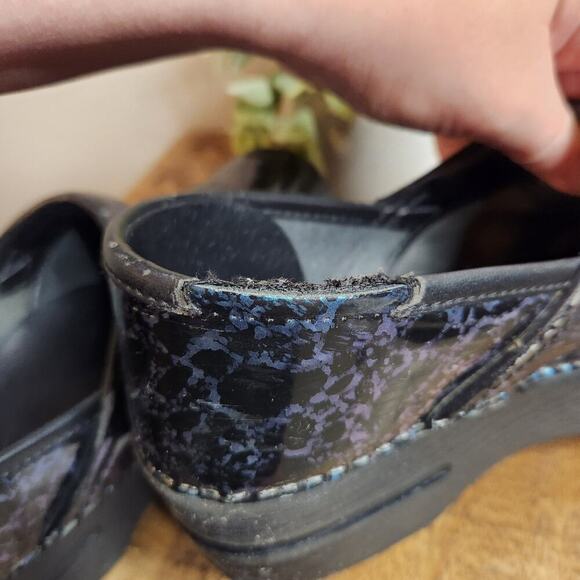 Dansko Black and Green Slip On Clogs Comfort Shoes Size 39 - Picture 12 of 15